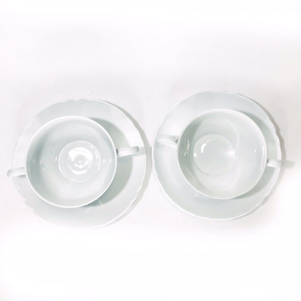Antique O & E G Oscar and Edgar Gutherz Royal Austria Cream Soup Cup and Saucer - Picture 4 of 6